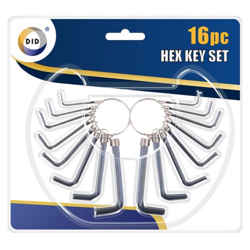 DID Hexagon Alan Key Set 16 Piece Wholesale
