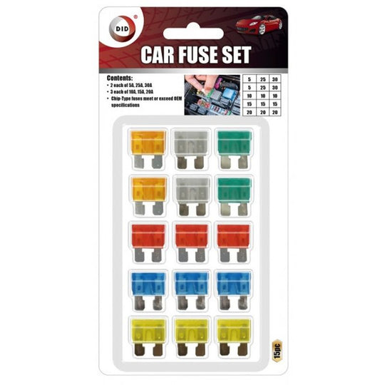 DID Car Fuse Set 15 pack