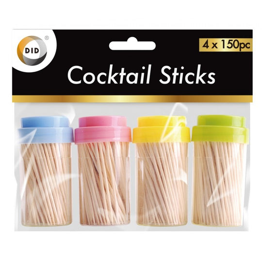 DID Wooden Cocktail Sticks 4X150pcs