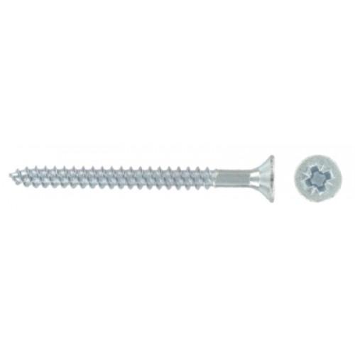 8 X 1 1/2'' Pozi Csk Hardened Twinthread Woodscrews Zinc