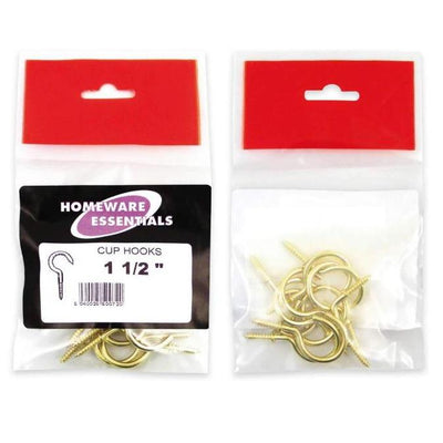 Cup Hooks Brassed 1 1/2'' ( 40Mm )