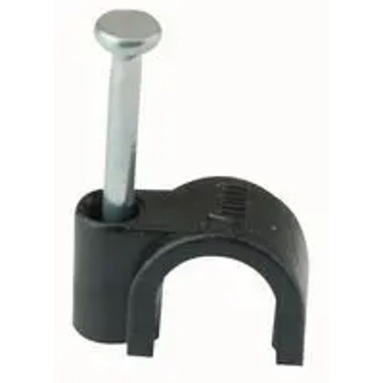 Cable Clips Round Black 7.0mm