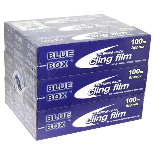 Blue Box Catering Cling Film 100m x 290mm - Pack of 9