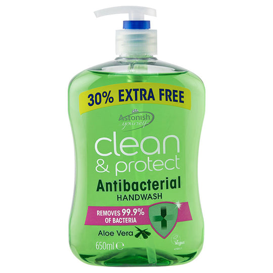 Astonish Antibacterial Handwash Clean & Protect Aloe Vera 650ml