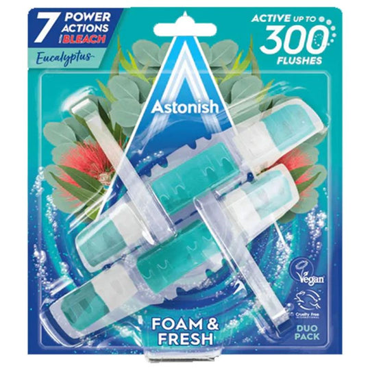 Astonish Foam & Fresh Rim Blocks Eucalyptus 2 Pack - Case of 9