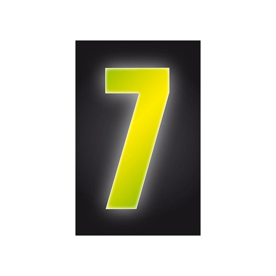 Number Sticker High Visibility Reflective 3” - Number 7
