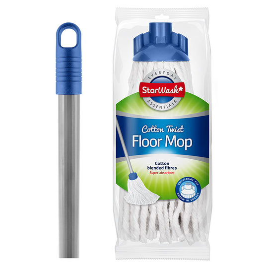 StarWash Cotton Twist Floor Mop & Handle Set