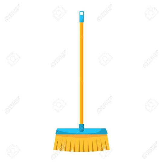Wooden Broom With Metal Handle DL 30cm