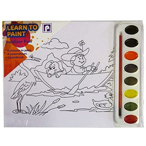 Pennine Learn to Paint Set A4 "Outdoor Fun" Design - Case of 12