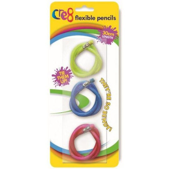 Cre8 Flexible Twisty Pencils with Erasers Triple Pack - Case of 12