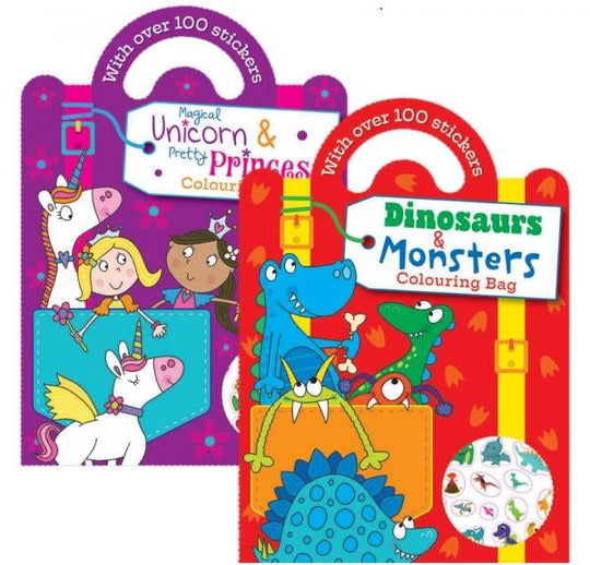 Colouring & Sticker Bag Book 1 & 2 - Pack of 12
