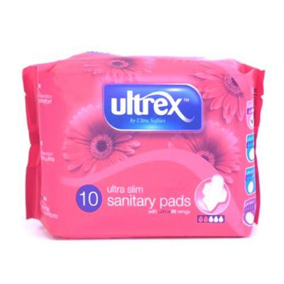 Ultrex Ultra Slim Sanitary Pads with Wings 10 Pack