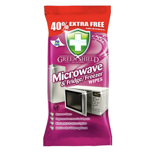 Green Shield Microwave & Fridge Freezer Wipes 70 Pack