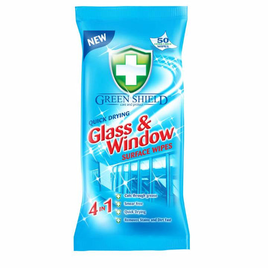 Green Shield Glass & Window Surface Wipes 70 Pack