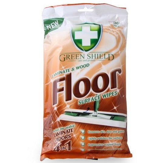 Green Shield Laminate & Wood Floor Surface Wipes 30 Pack - Case of 12