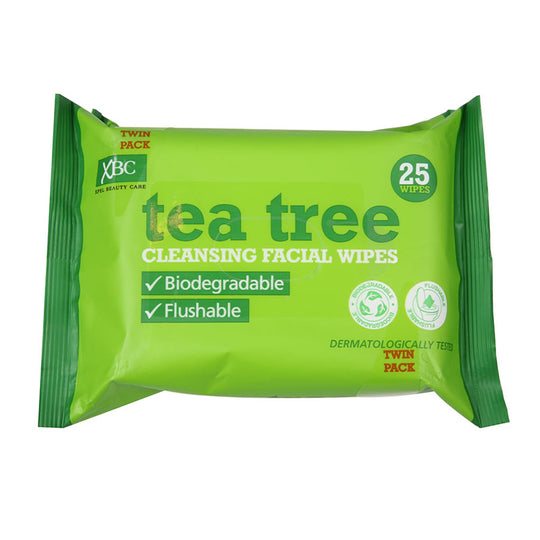 Xpel Tea Tree Facial Wipes Twin Pack - Case of 12