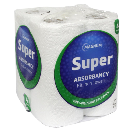 Magnum Super Absorbancy Kitchen Towels 4 Pack - Case of 6