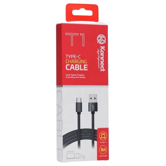 Konnect High Performance T1 Quick Speed Type-C Charging Cable 1m