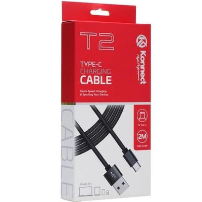 Konnect High Performance T2 Quick Speed Type-C Charging Cable 2m