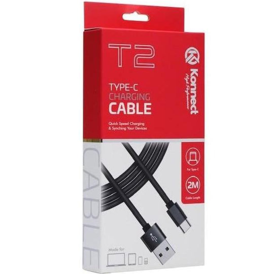 Konnect High Performance T2 Quick Speed Type-C Charging Cable 2m