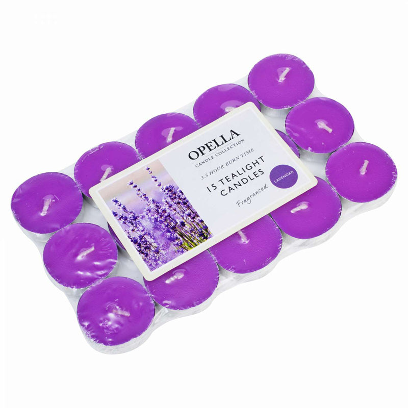 Opella Fragranced Tealights Lavender 12 Pack Case of 10 Wholesale