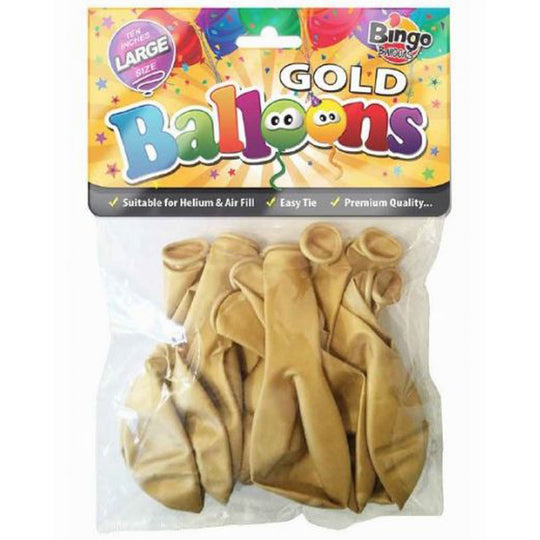 Bingo Gold Balloons 16Pk - Case of 10