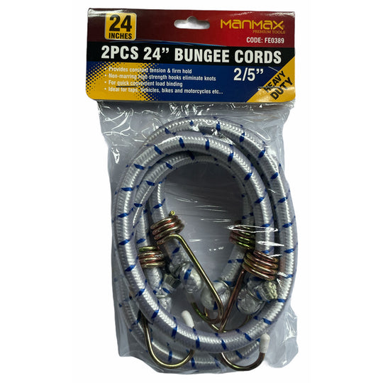 Manmax Bungee Cords 24" 2 Pcs