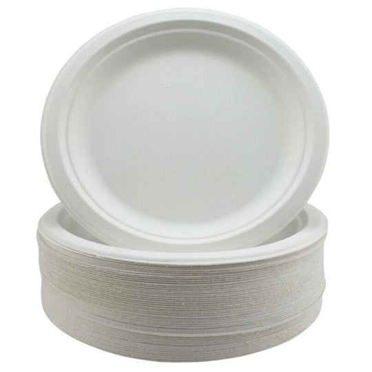 Delight Plus Plastic Plate 7" White 25 Pack