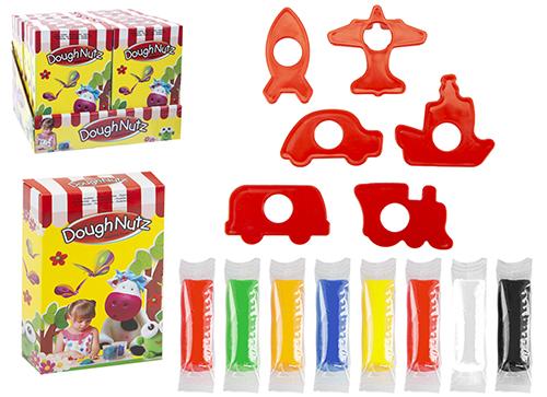 8 Tubes of Dough And 6 Moulds Play Set - Case of 12