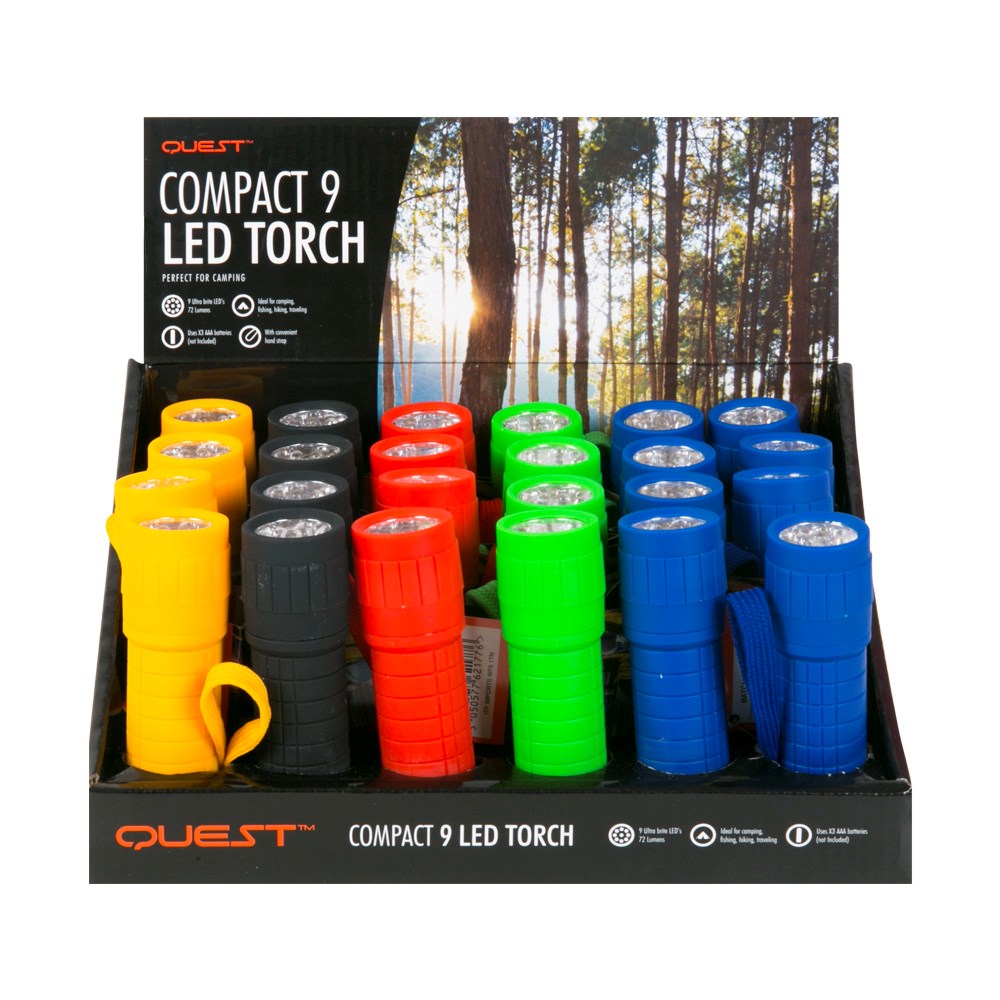 Quest Compact Torch 9 LED Wholesale