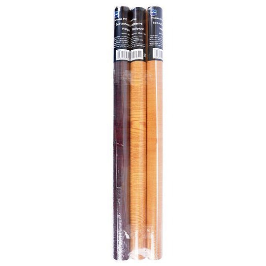 PVC Adhesive Wallpaper Wooden Design 2m x 45cm - Case of 6