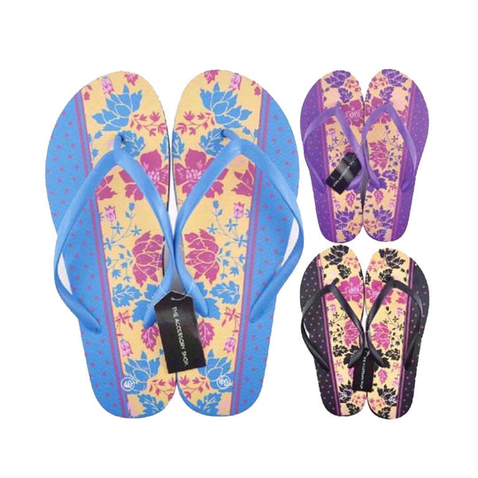 Ladies Floral Design Flip Flop