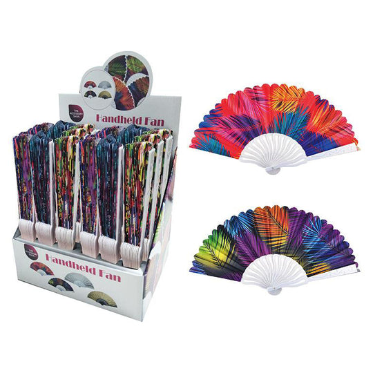 Handheld Fan Feather Pattern - Case of 24