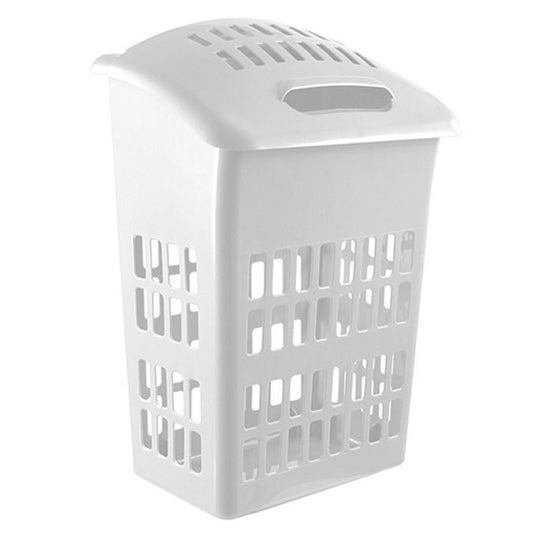 Signature Upright Laundry Basket Polar White