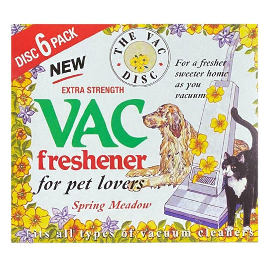 Vac Fresh Discs Freshener Pet Lovers Spring Meadow 6 Pack - Case of 12