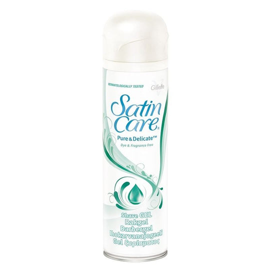 Gillette Satin Care Pure & Delicate Shave Gel 200ml - Case of 6