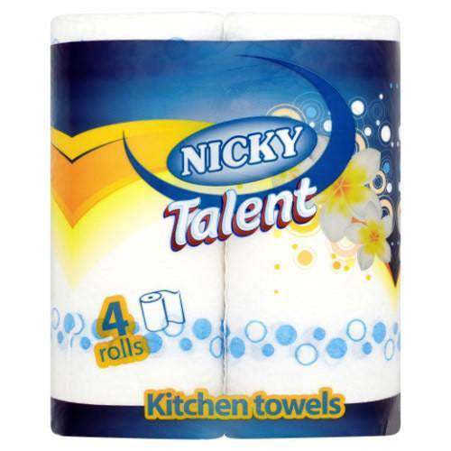 Nicky Talent Kitchen Towel 4 Roll Pack