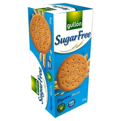 Gullon Sugar Free Digestive Biscuits 245g - Case of 12