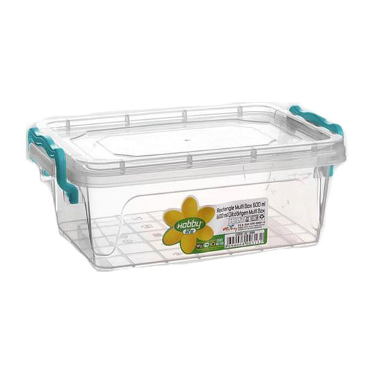 Hobby Life Rectangular Multipurpose Container Storage Box 0.6 Litre - Case of 10