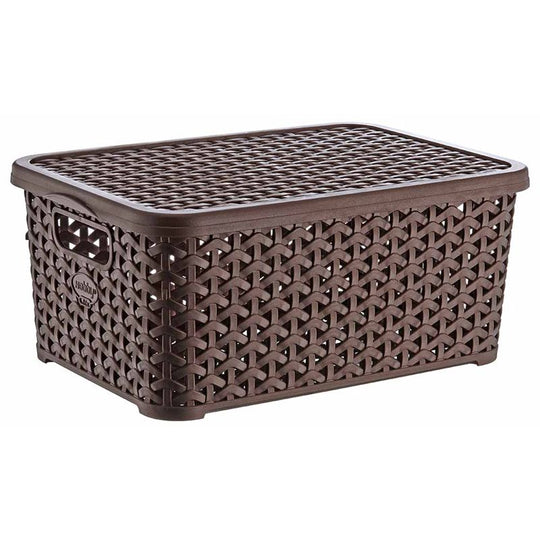 Hobby Life Rattan Storage Box With Lid 6Lt