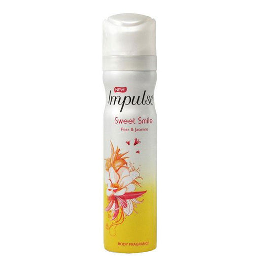 Impulse Ladies Deodorant Body Spray Sweet Smile 75ml - Case of 6