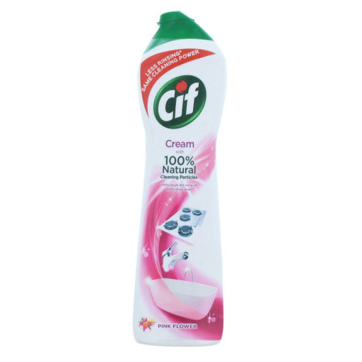 Cif Cream 100% Natural Cleaning Particles Pink Flower 500ml
