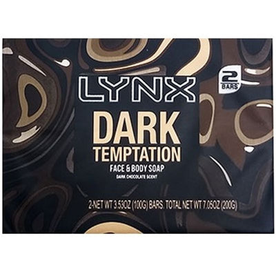 LYNX Face & Body Soap Twin Pack Dark Temptation 2 x 100g