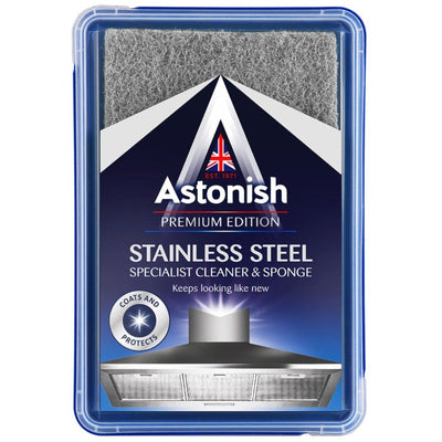 Astonish Premium Edition Stainless Steel Specialist Cleaner with Sponge 250g - Case of 6