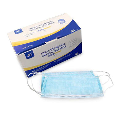 Surgical Medical Face Masks Type IIR Elastic Earloops Box of 50