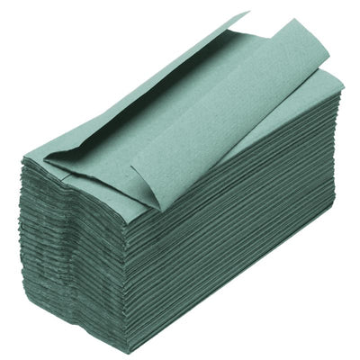 C-Fold Green Hand Towel 1ply - Case of 12