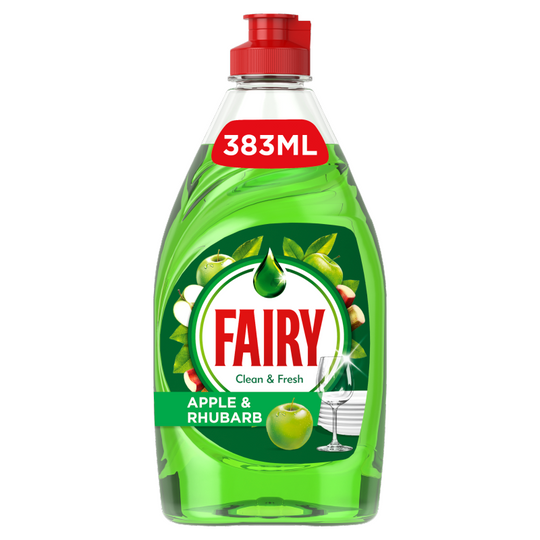 Fairy Washing Up Liquid Clean & Fresh Apple & Rhubarb 383ml - Case of 10