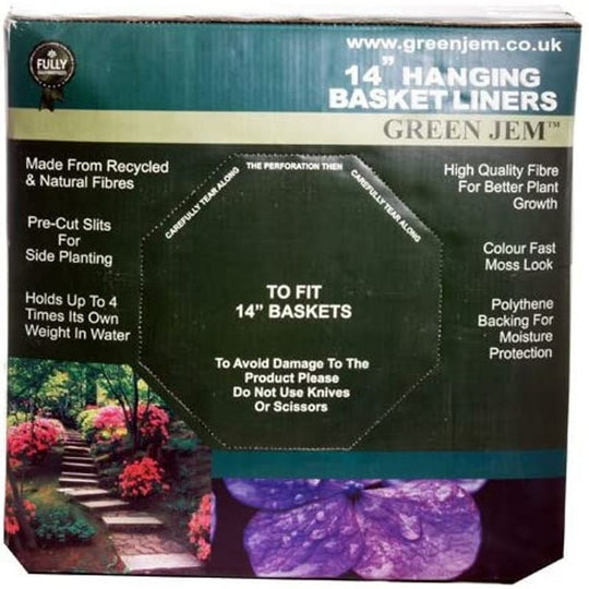 Green Jem Jute Hanging Basket Liner 14"