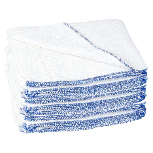 Professional Heavy Duty Fibre Dish Cloths White Large 100 Extra Value Pack