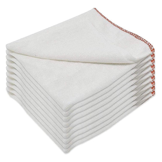 Professional Heavy Duty Fibre Dish Cloths White Medium 100 Extra Value Pack